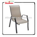 Sillón apilable de respaldo alto con sillón para silla, sling de esparcimiento moderno